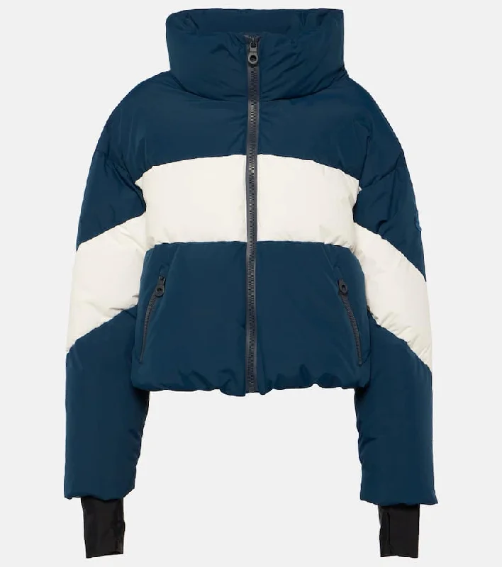 Cordova Aosta colorblocked down ski jacket Stand-Up Collar Roll-Neck Collar Turtle Neck