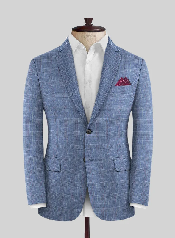 Caccioppoli Sun Dream Lisarn Blue Wool Silk Jacket Denim Jacket Leather Jacket Suede Jacket