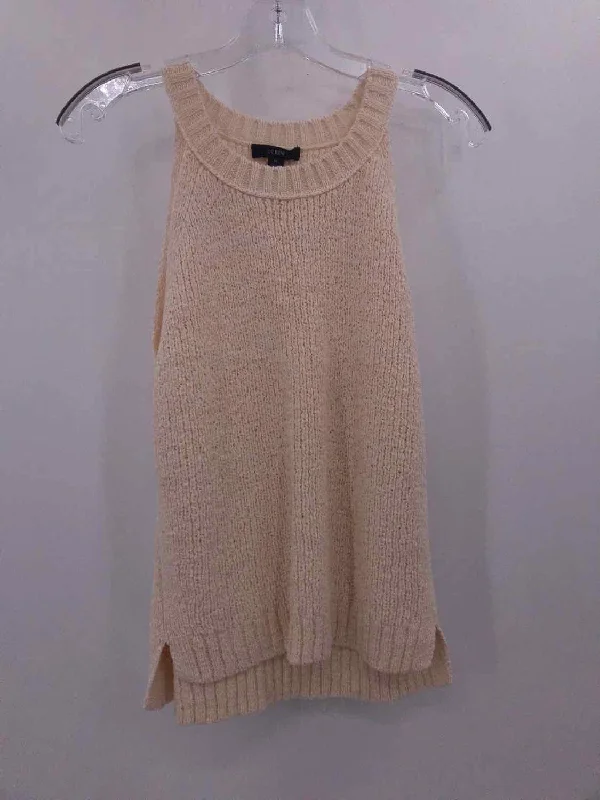 Pre-Owned J Crew Ivory Size Medium Knit Tank Top glitter tank top