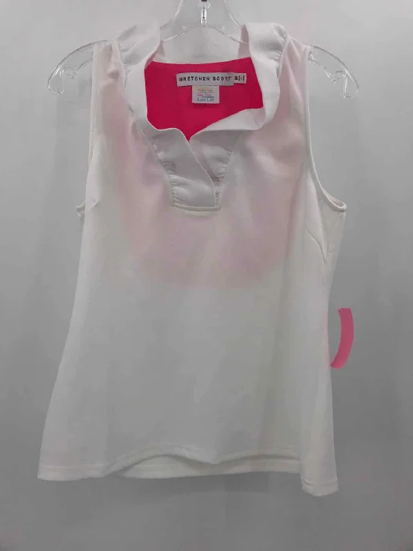 Pre-Owned Gretchen Scott White Size Medium Tank Top playful tank top