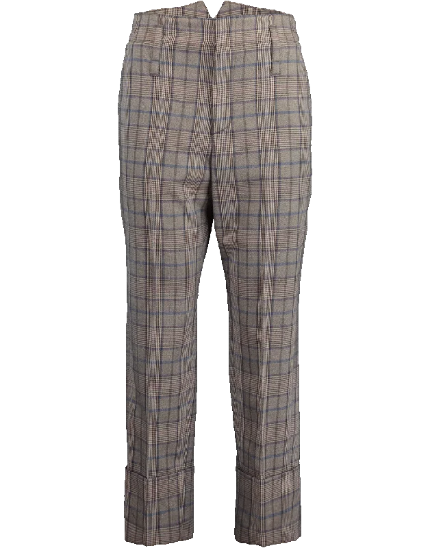 Double Cuff Zip Front Pant Formal Slim Pants