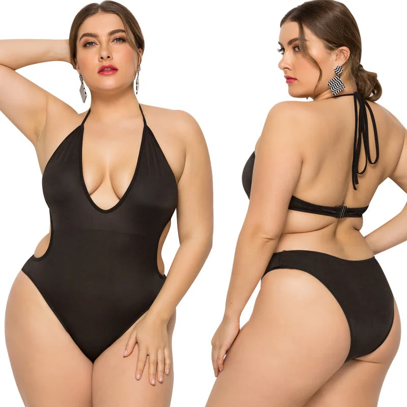 Swimsuit Women's Sling Deep V-neck Elegant Swimsuit Bottoms