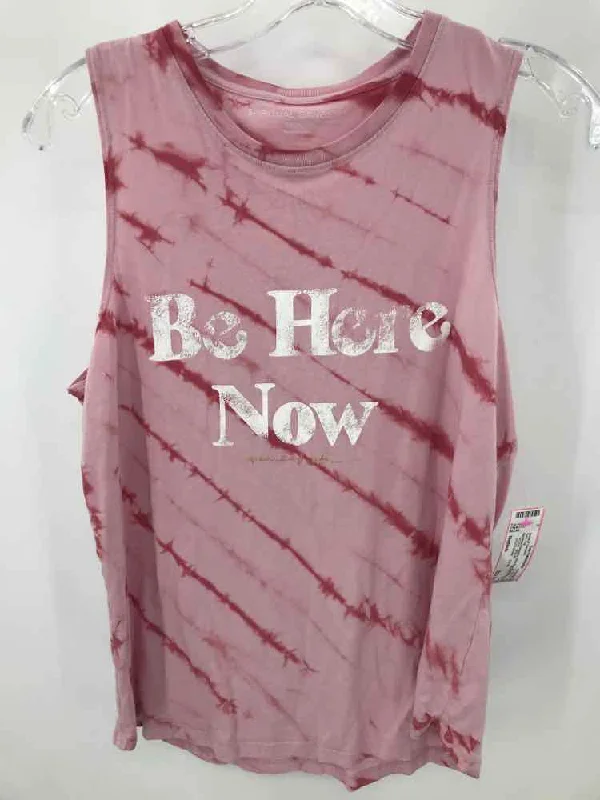 Pre-Owned Spiritual Gangster Pink Size Medium Graphic Tank Top playful tank top