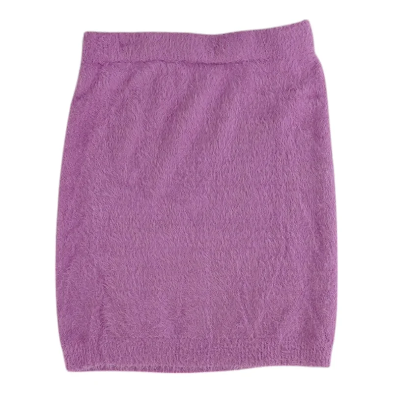 Pink Solid Midi Skirt denim skirt classic