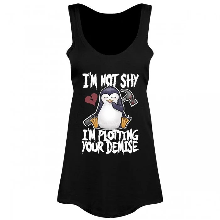 Psycho Penguin Ladies/Womens I`m Not Shy Floaty Tank soft tank top