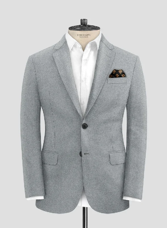 Solbiati Art Du Lin Blue Gray Linen Jacket Chenille Jacket Brocade Jacket Lace Jacket