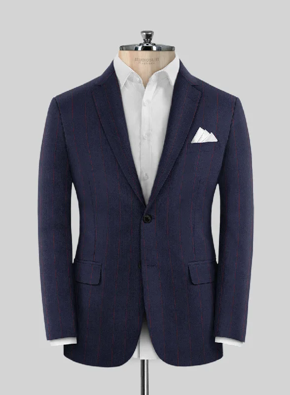 Caccioppoli Sun Dream Grezo Dark Blue Wool Silk Jacket Wool Jacket Cashmere Jacket Tweed Jacket