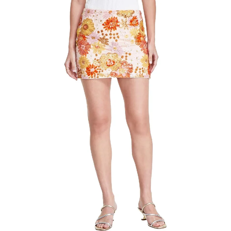 Guess Womens Sequined  Mini Skirt wool skirt sturdy