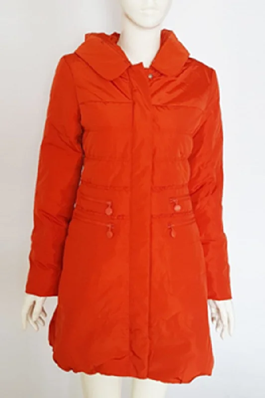New Design Red Long Style Down Jacket Winter Clothing With Hat  D6 Bomber Jacket Anorak Windbreaker