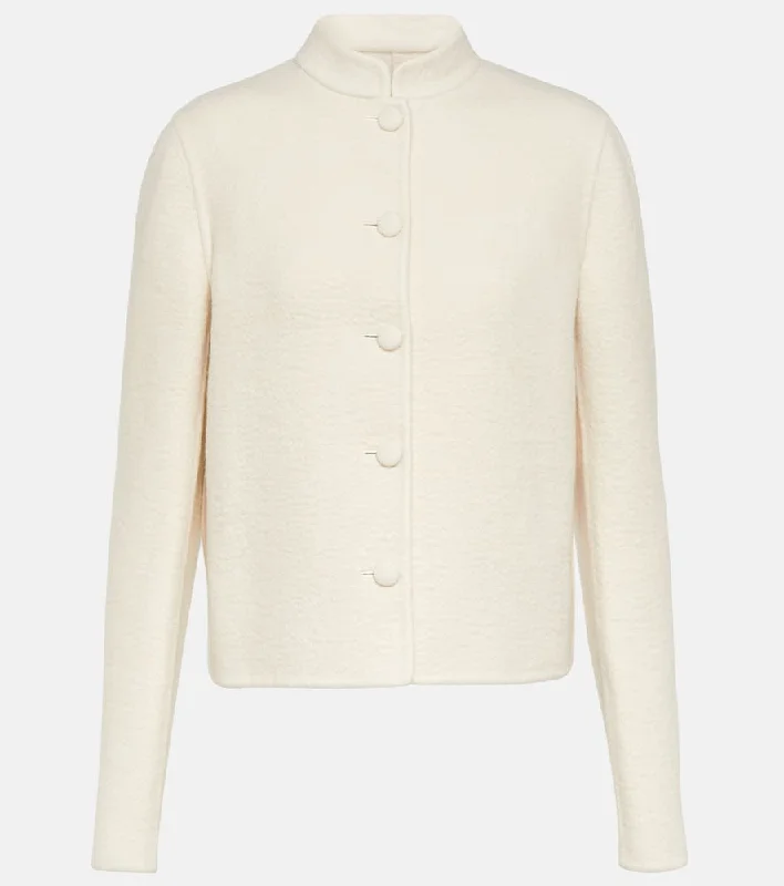 Gabriela Hearst Larrington cashmere jacket Satin Fabric Silk Fabric Chiffon Fabric