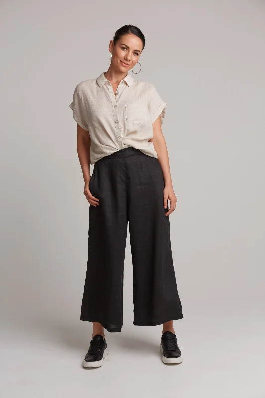 STUDIO CROP PANT EBONY High-Waist Jeans