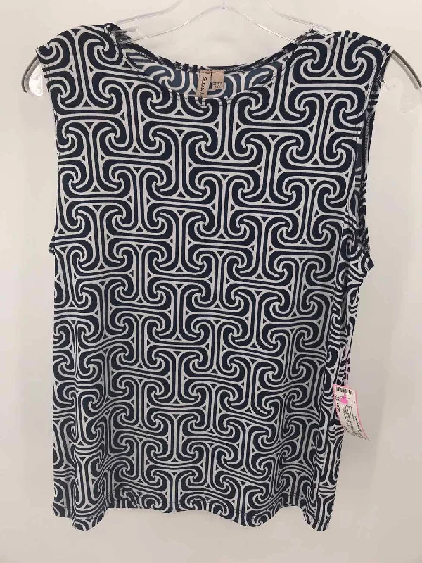 Pre-Owned Susan Lawrence Navy Size Large Tank Top black tank top
