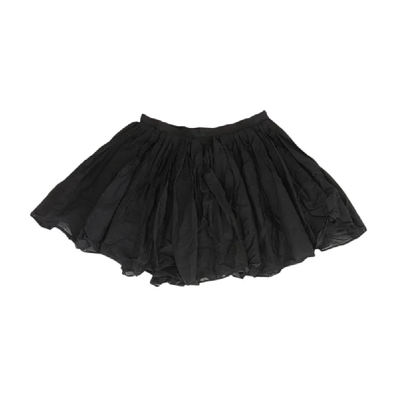 Black Solid Mini Skirt low waist skirt