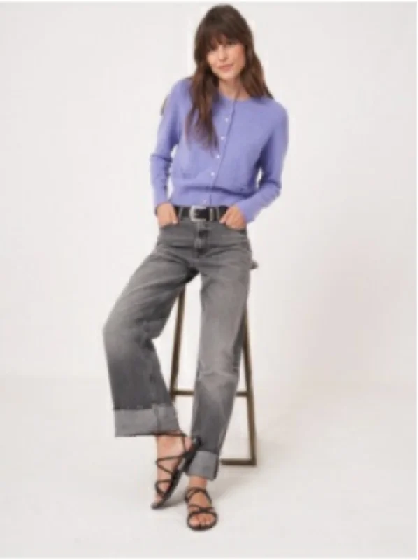 Iris Organic Cashmere Cardigan Zippered Buttoned Snapped