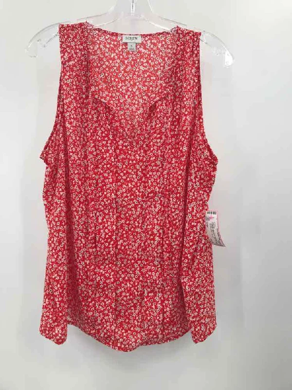 Pre-Owned J Crew Red Size Large Tank Top essential tank top