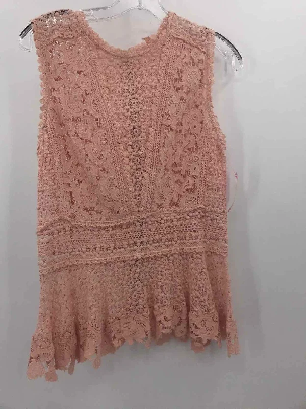 Pre-Owned Rebecca Taylor Pink Size 6 Tank Top peekaboo tank top
