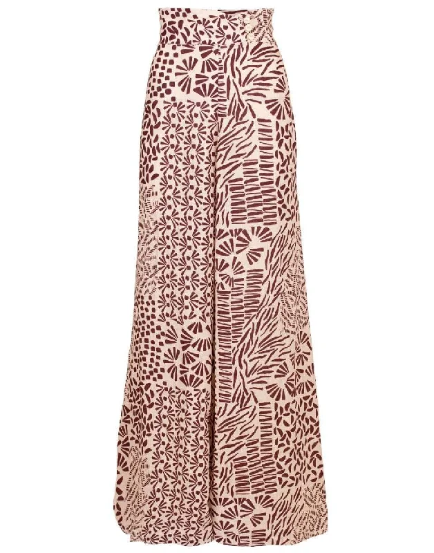 Neassa Print Pant Warm Wool Trousers