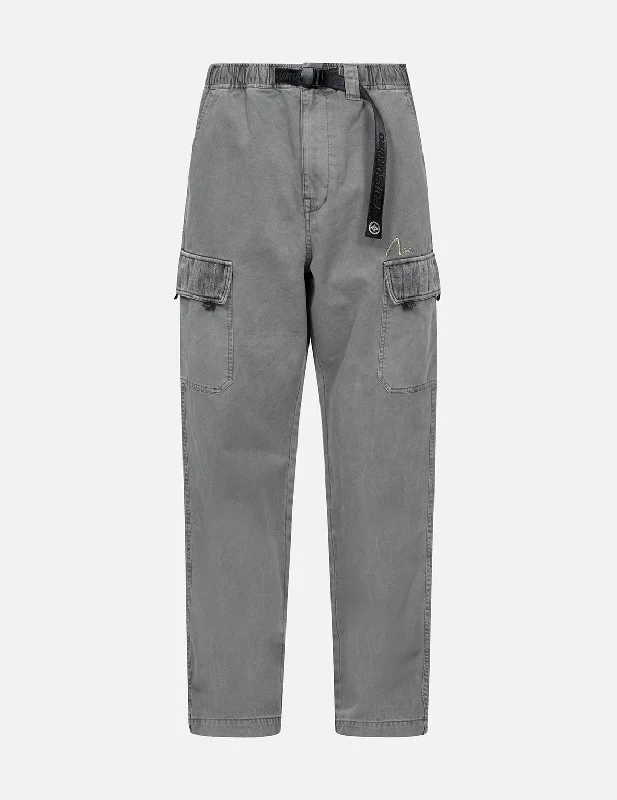 Monogram Pockets Loose Fit Cargo Pants Lightweight Linen Pants