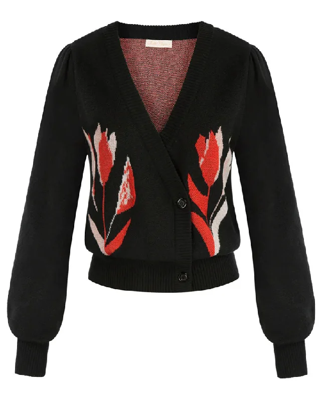 Seckill Offer⌛Wrap V Neck Long Sleeve Tulip Cropped Knit Cardigan Sweater Cotton Fabric Linen Fabric Terry Fabric Seckill Offer⌛Wrap V Neck Long Sleeve Tulip Cropped Knit Cardigan Sweater Cotton Fabric Linen Fabric Terry Fabric