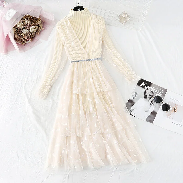 Super fairy foreign style feather mesh princess skirt  2258 linen skirt relaxed