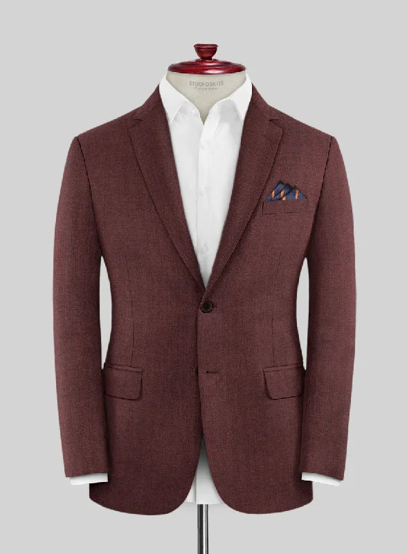 Caccioppoli Sun Dream Svoldo Maroon Wool Jacket Elasticated Jacket Padded Jacket Insulated Jacket