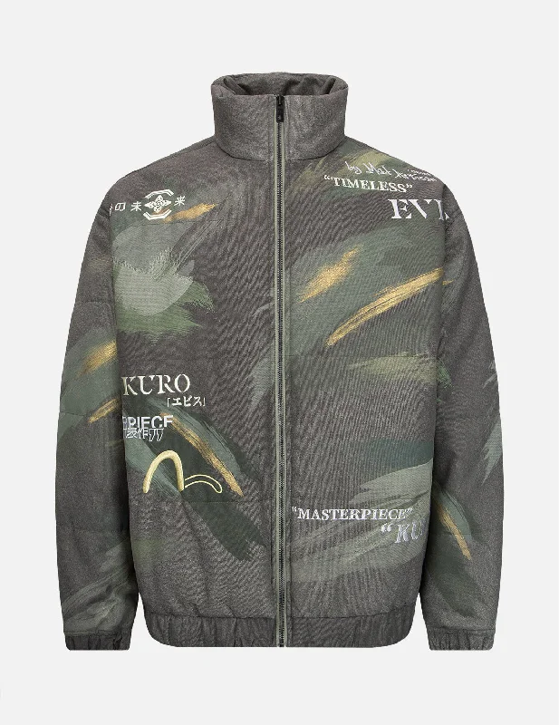 Brush Camouflage Print Padded Jacket Knit Jacket Woven Jacket Fleece Jacket