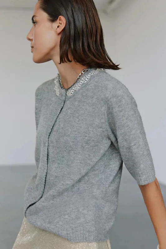 Sofie Schnoor - Ellery Cardigan Chenille Brocade Lace