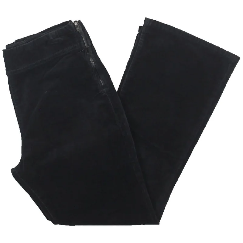 Free People Womens Velvet Cropped Flared Pants Comfy Athletic Pants