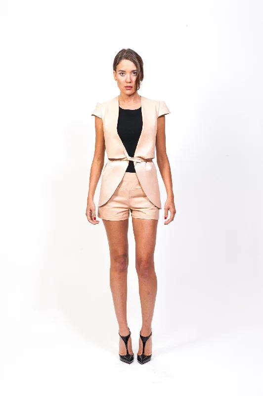 Jacket And Shorts Snapped Jacket Toggled Jacket Drawstring Jacket