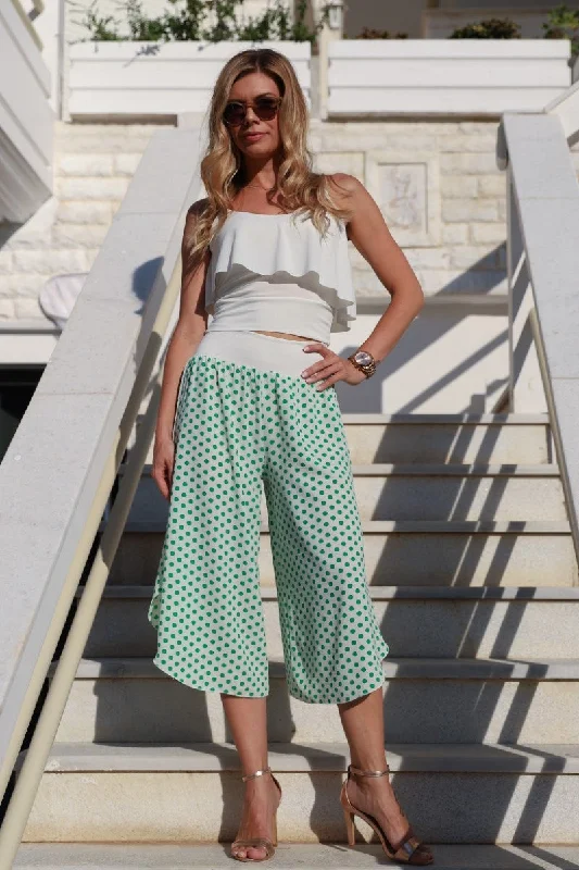 Polka Dot Tango Capri Pants Trendy Palazzo Pants