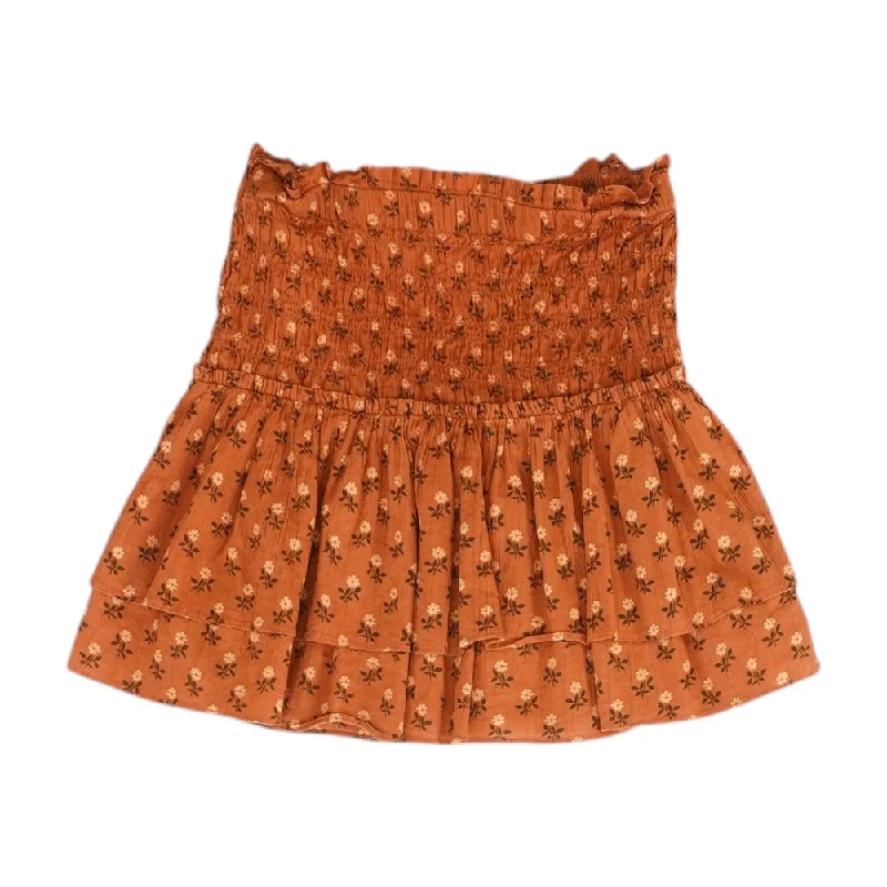 Rust Floral Mini Skirt maxi skirt elegant