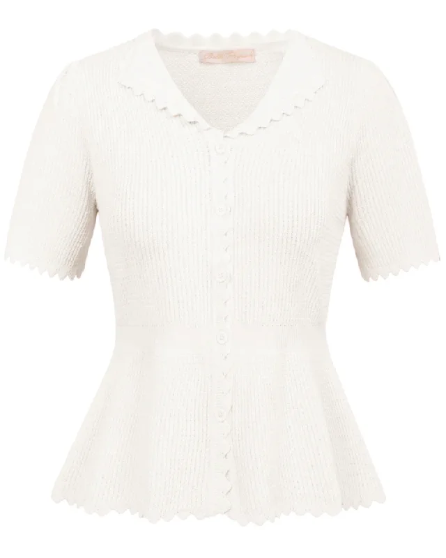 Short Sleeve Knit Cardigan Vintage Summer Lightweight Button Down Sweater Satin Blend Silk Blend Wool Blend
