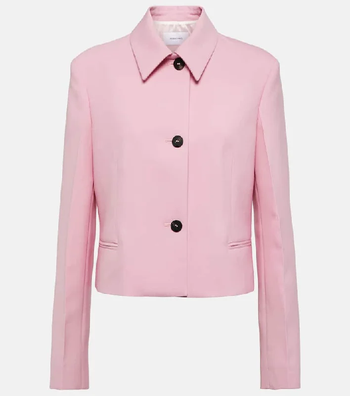 Ferragamo Virgin wool jacket Denim Jacket Leather Jacket Suede Jacket