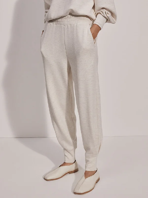 Varley The Relaxed Pant 27.5" in Ivory Marl Cozy Knit Pants