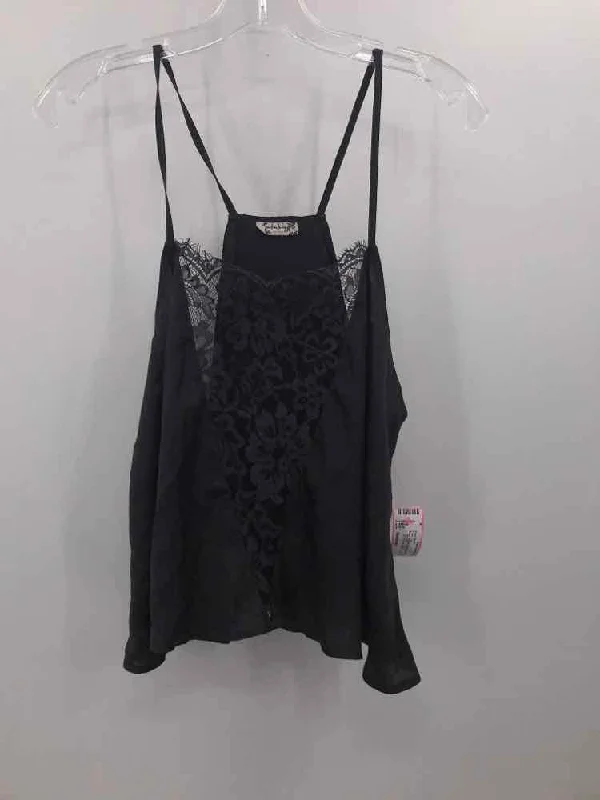 Pre-Owned Free People Grey Size Medium Tank Top solid color tank