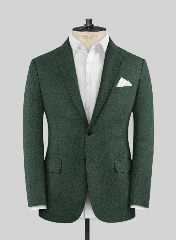 Caccioppoli Sun Dream Green Wool Silk Jacket Snapped Jacket Toggled Jacket Drawstring Jacket