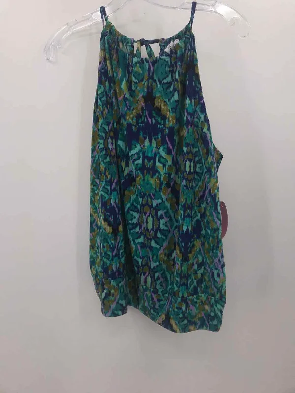 Pre-Owned Veronica M Blue Size Large Tank Top high neck tank