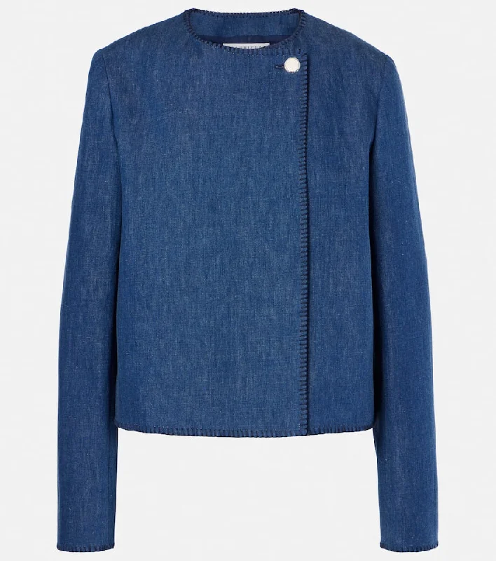 Gabriela Hearst Wyn cotton and linen jacket Bomber Jacket Anorak Windbreaker