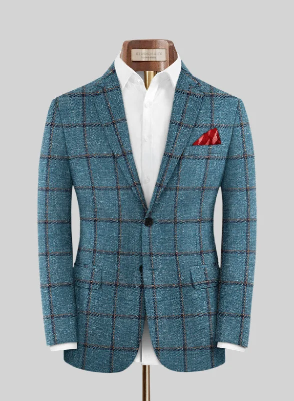 Loro Piana Ori Wool Silk Linen Jacket Welt Pockets Slit Pockets Flap Pockets