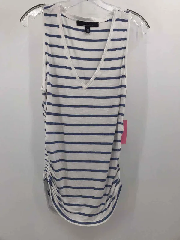 Pre-Owned WHBM White Size Large Stripe Tank Top fashionable tank top