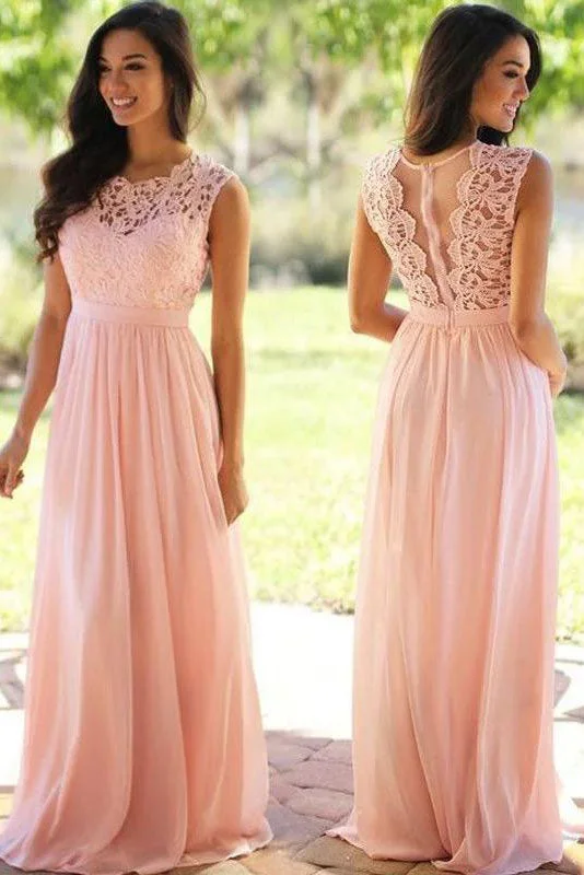 Pink Bridesmaid Dresses Lace Top Long Chiffon Wedding Party Dress OKO17 Tunics Fleece cozy Pink Bridesmaid Dresses Lace Top Long Chiffon Wedding Party Dress OKO17 Tunics Fleece cozy