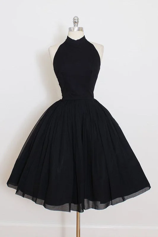 new Custom Made Tulle Prom Dress,Halter Backless Black Homecoming Dresses,Short Party Dress OK290 Crew Neckline Casual new Custom Made Tulle Prom Dress,Halter Backless Black Homecoming Dresses,Short Party Dress OK290 Crew Neckline Casual