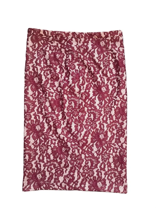 Next Burgundy Floral Lace Womens Skirt velvet skirt sumptuous