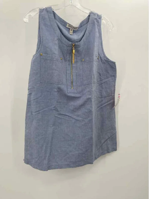 Pre-Owned Ellen Tracy Blue Size Large Tank Top flowy tank top