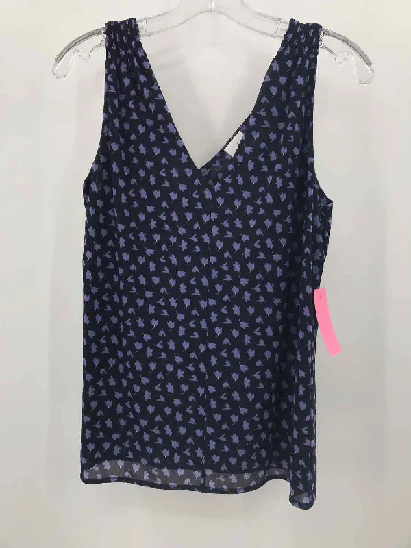 Pre-Owned Cabi Navy Size Small Floral Tank Top bold tank top