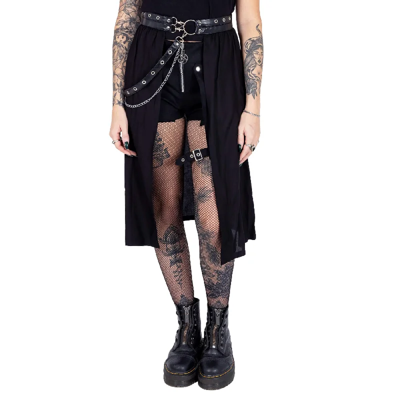 VERA SKIRT - BLACK leather skirt modern