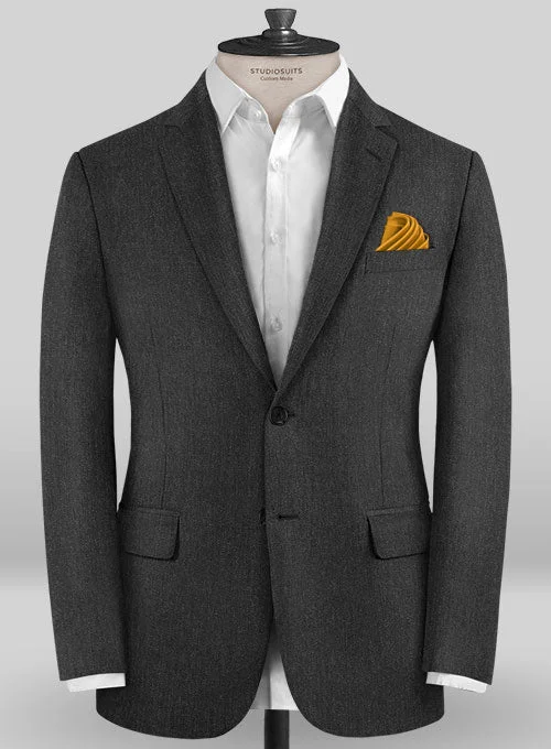 Caccioppoli Sun Dream Charcoal Wool Silk Jacket Toggled Jacket Drawstring Jacket Belted Jacket