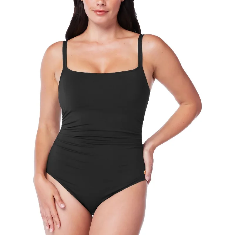 Bleu Rod Beattie Womens Underwire Ruched One-Piece Swimsuit Shiny One-Piece Swimsuit Bleu Rod Beattie Womens Underwire Ruched One-Piece Swimsuit Shiny One-Piece Swimsuit
