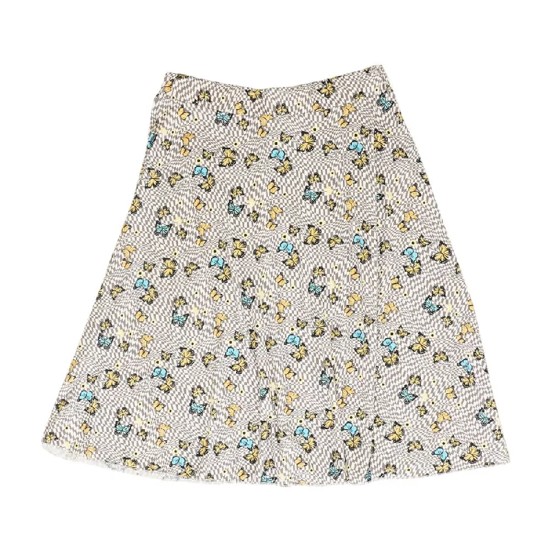 Multi Check Midi Skirt lace skirt feminine