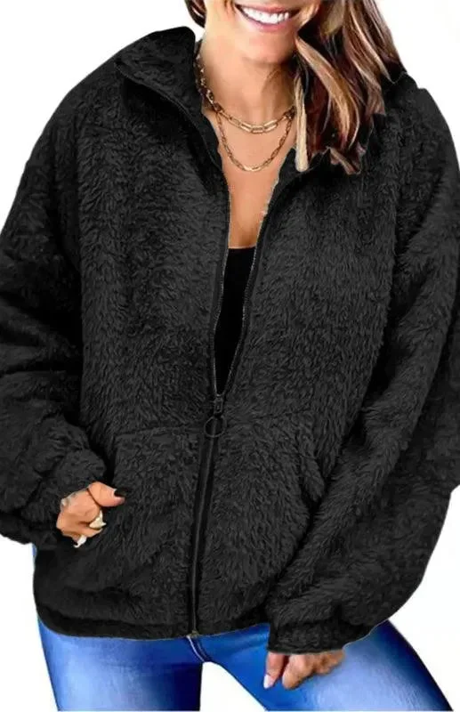 Women's Winter Fleece Jacket Faux Fur Jacket Real Fur Jacket Shearling Jacket
